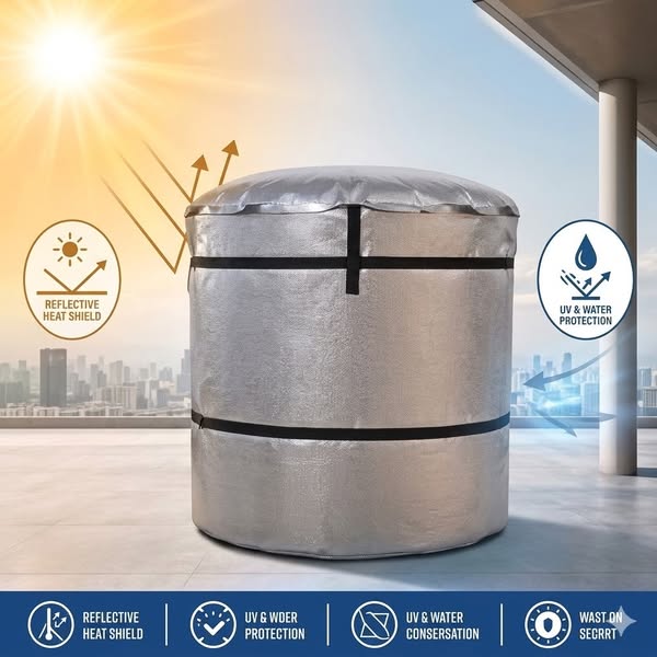 Climate Protect Insulated Thermal Tank Cover/Jacket For Cold Water
