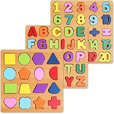3D Alphabets Counting And Square Puzzle Plate