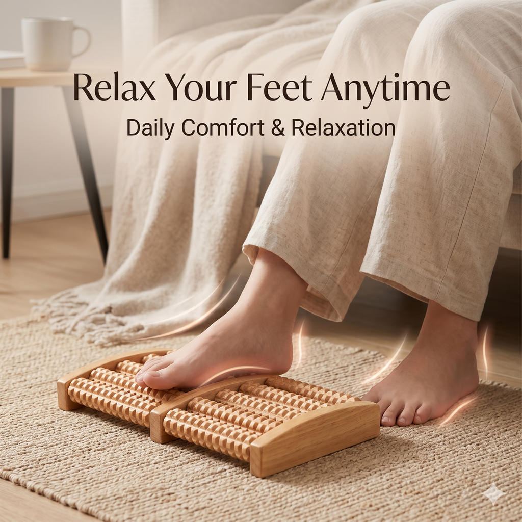 DeepRoll Wooden Foot Massager