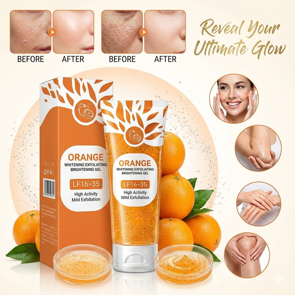 Orange Exfoliating Dead Skin Remover & Brightening Gel