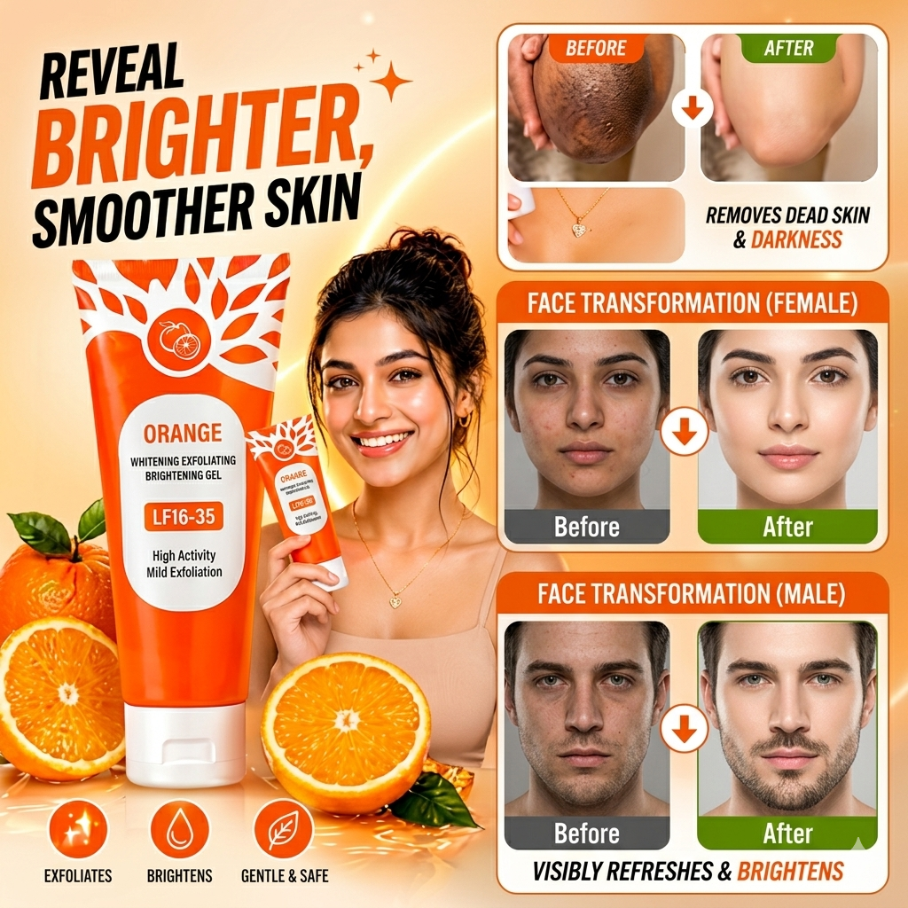 Orange Exfoliating Dead Skin Remover & Brightening Gel