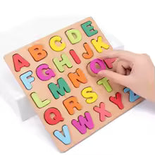 3D Alphabets Counting And Square Puzzle Plate