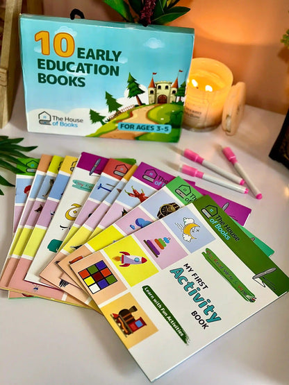 10 Early Education Write & Wipe Children Books Set!