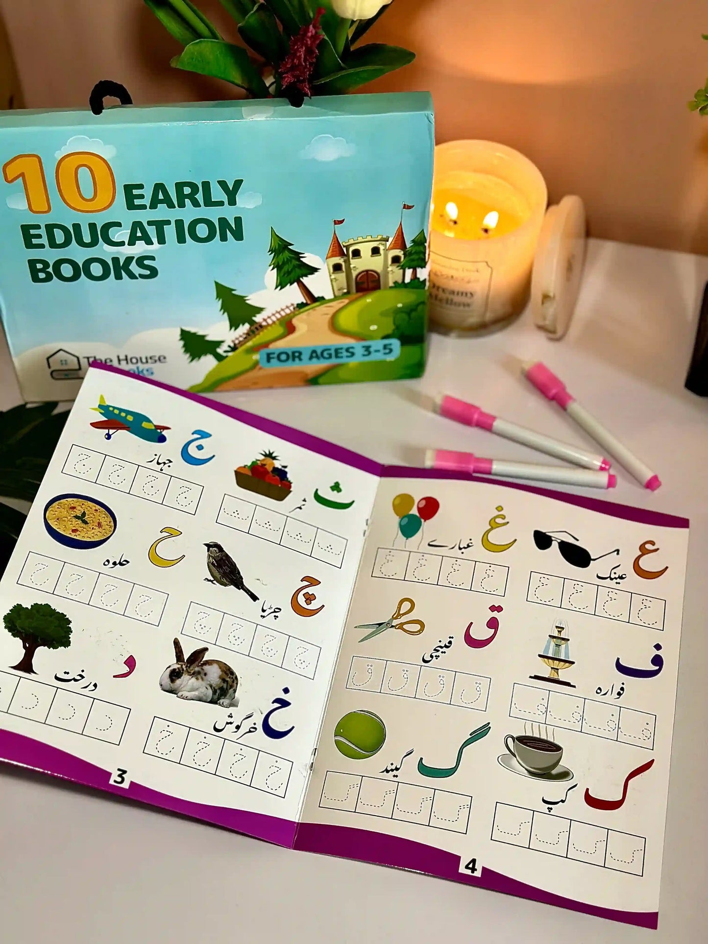 10 Early Education Write & Wipe Children Books Set!